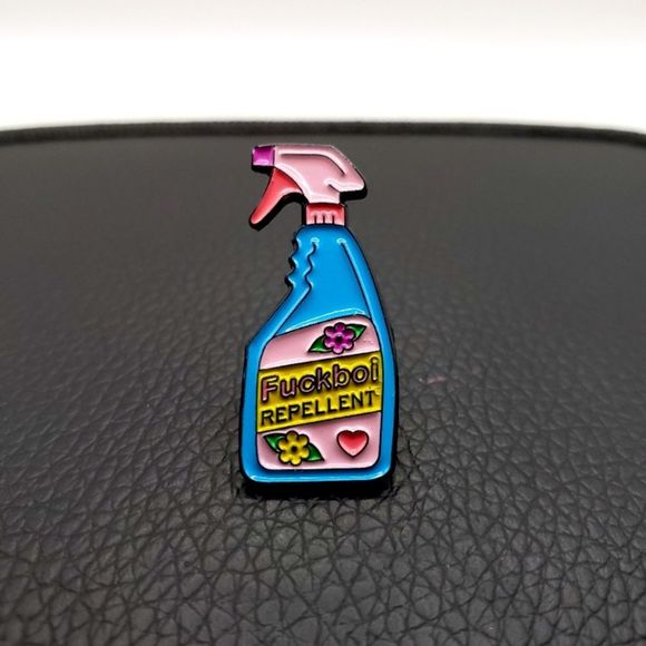 Fuccboi Repellent Enameled Pin - Picture 3 of 3